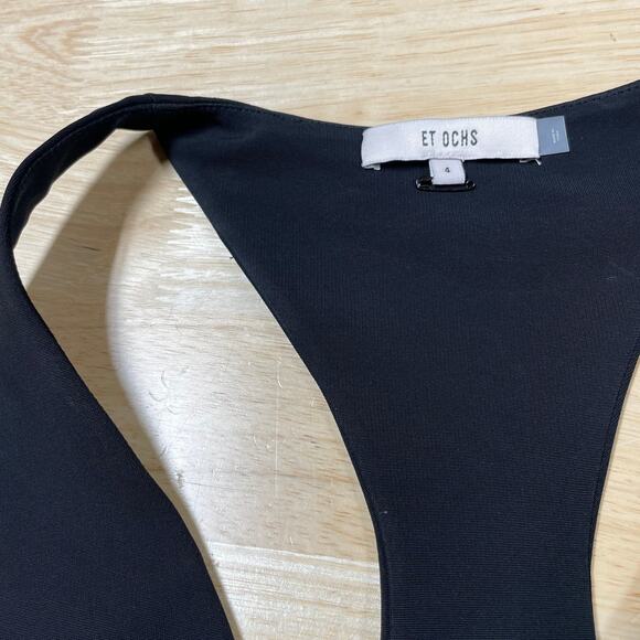 ET OCHS Ayden Plunge Neck Cutout Jersey Jumpsuit Black Size 4 Sleeveless Sexy - Picture 4 of 13